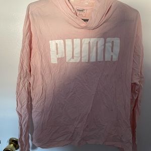 Hooded puma workout shirt long sleeve. Size large